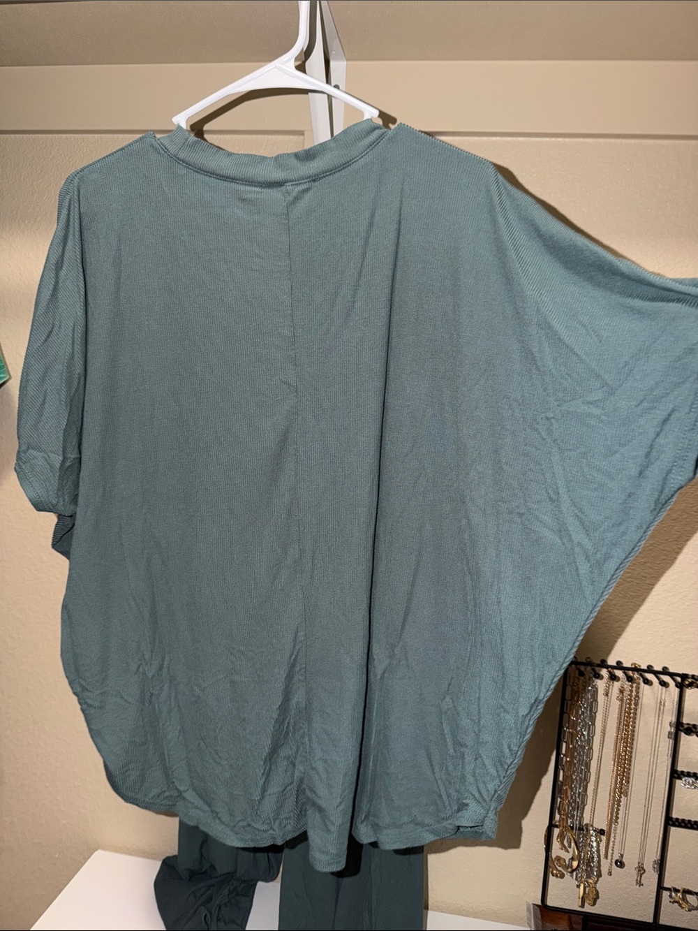Zenana Lightly Ribbed Shirt & Pant Set - M (Ash Jade) - Picture 4 of 8